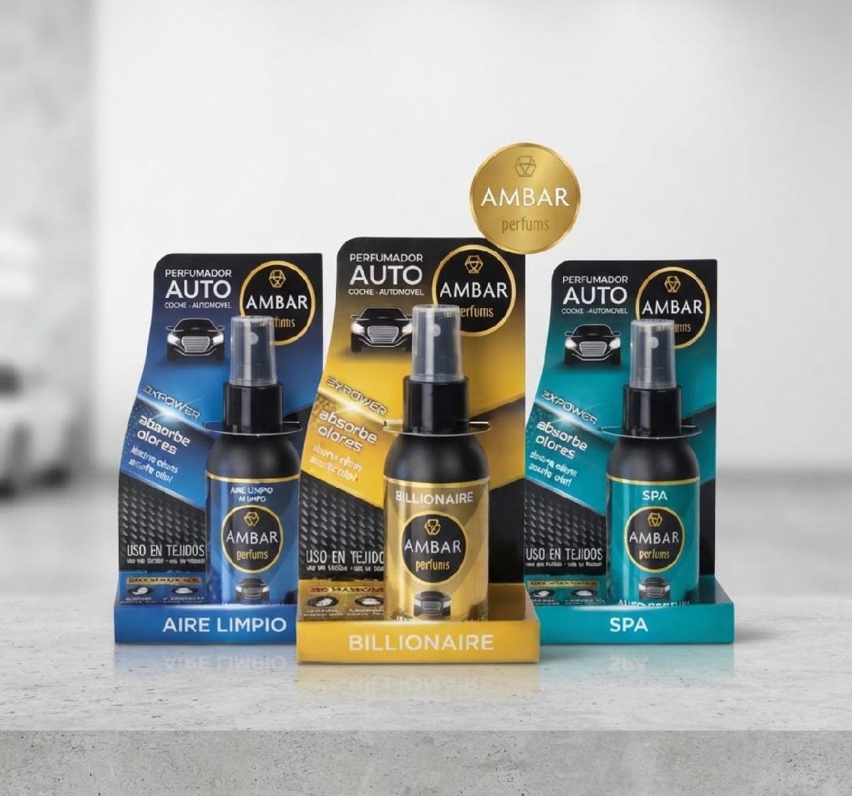 AMBIENTADOR DE COCHE SPRAY AMBAR