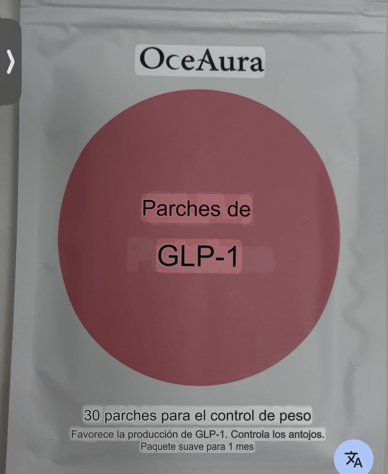 30 PARCHES PARA EL CONTROL DE PESO